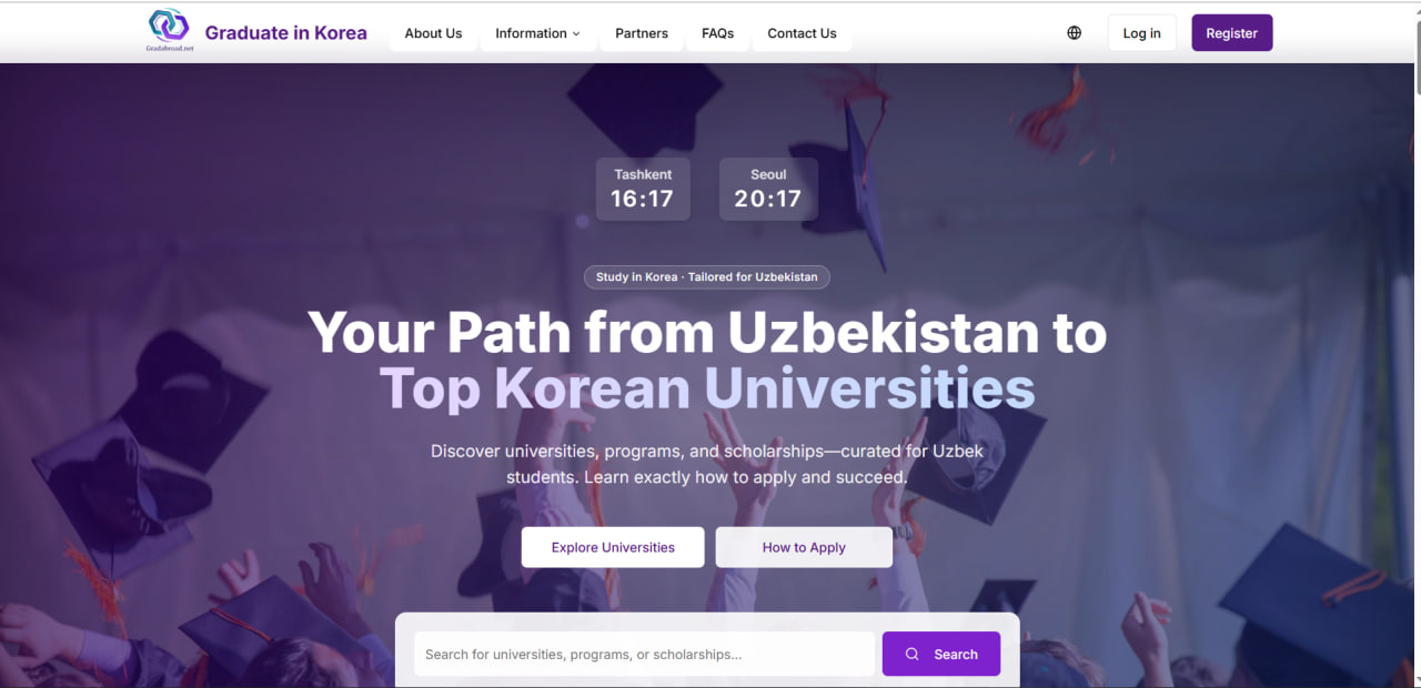 Gradabroad.net University Admin Dashboard